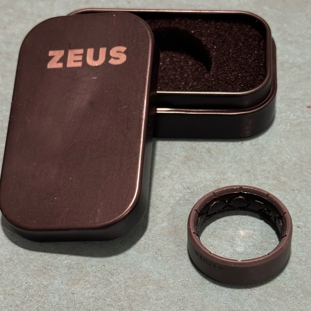 Groove Life Zeus Edge Charcoal Gray Silicone Wedding Band - Size 11